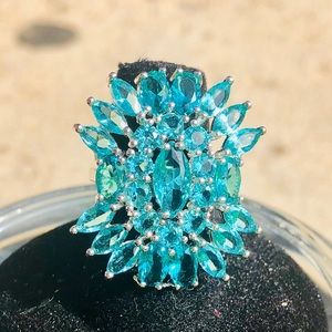 Aquamarine and 925 Silver Ring